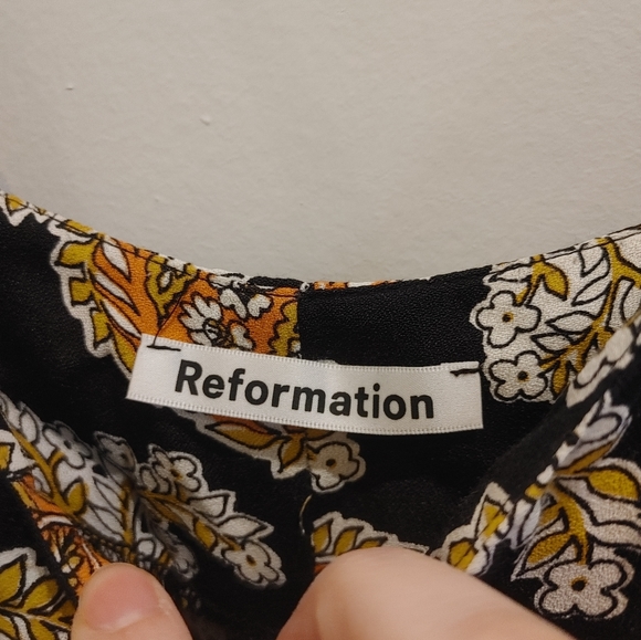 Reformation Crimini Paisley Midi Slip Dress Size 6 - Picture 8 of 10